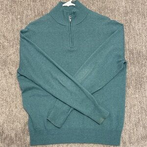 Bonobos Men's Teal Half-Zip Sweater